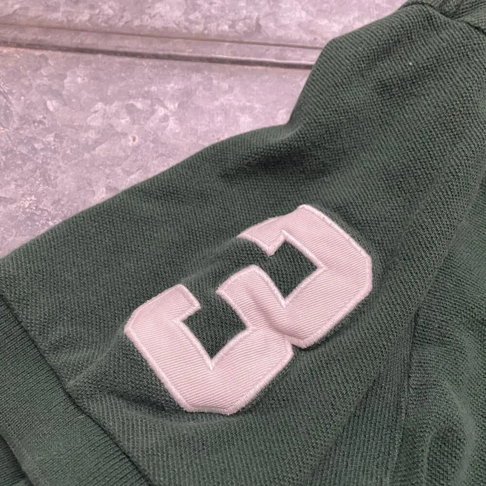 Polo Ralph Lauren Triple Pony #3 Shirt Large Cotton Green Rugby Embroidered